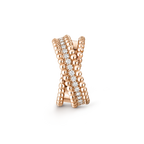 Bague duo Perlée diamants