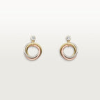 Boucles d'oreilles Trinity, diamants taille brillant