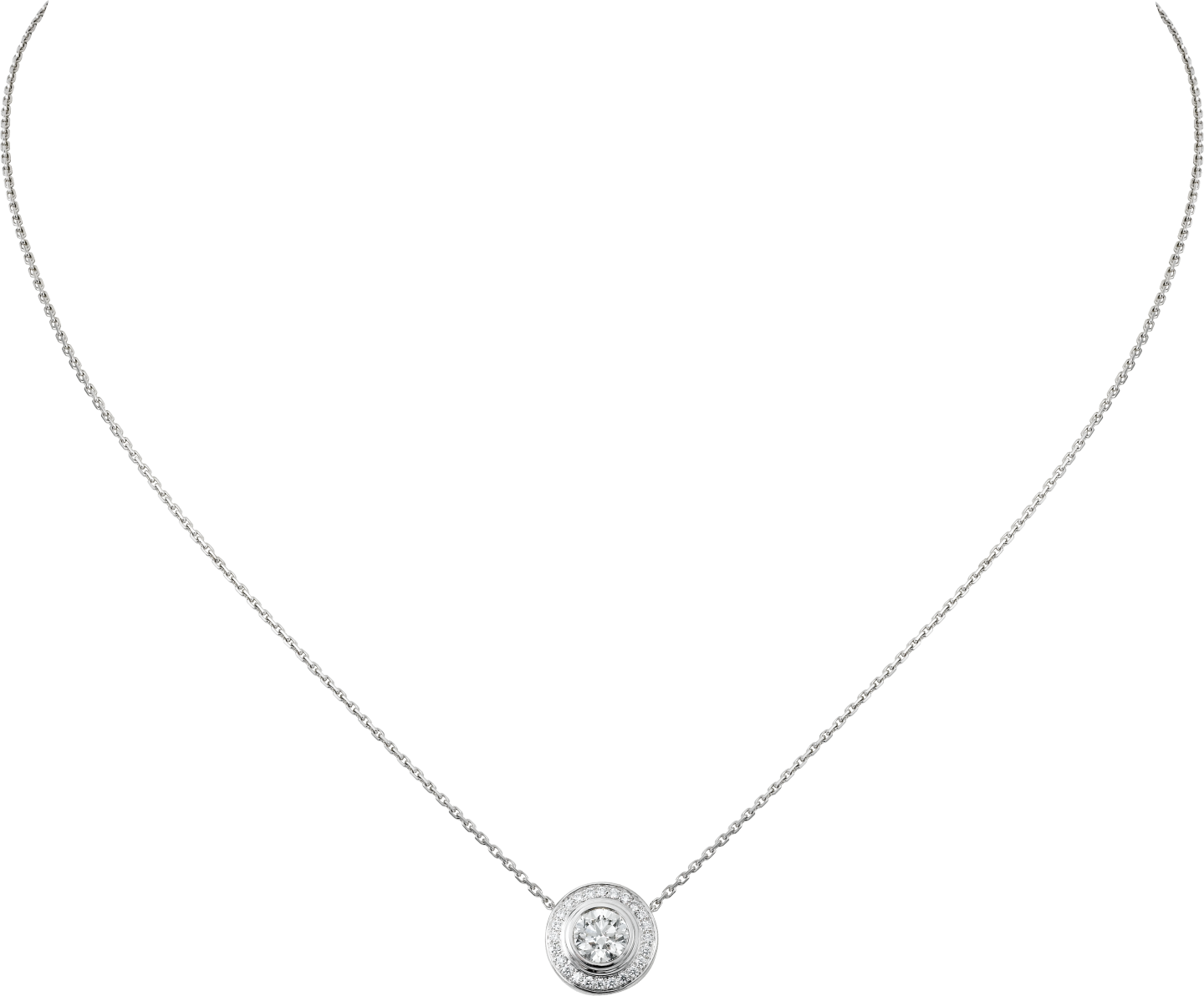 Pendentif Cartier d'Amour, diamant taille brillant, pavé