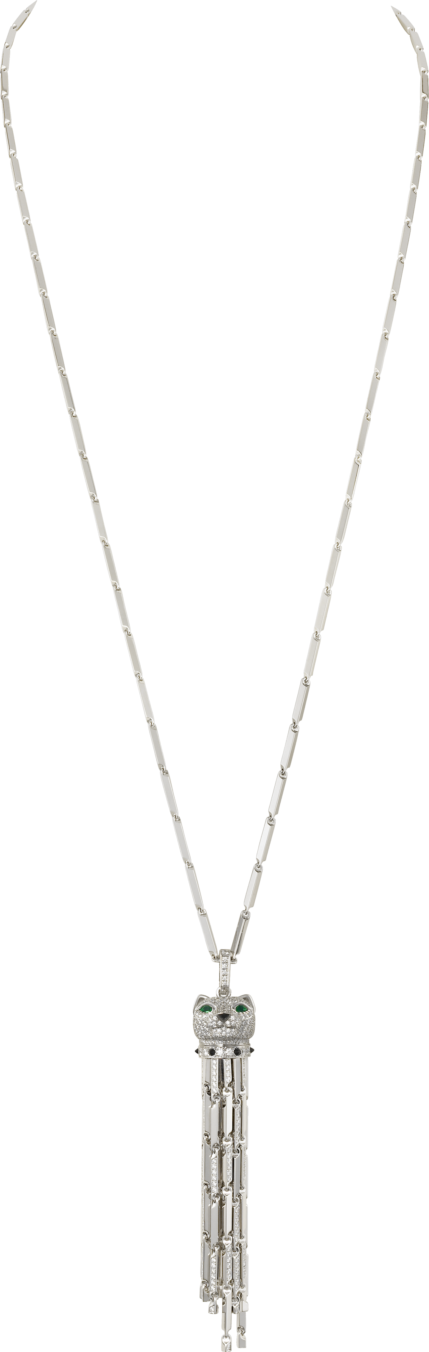 Sautoir Panthère de Cartier, multiporté, petit modèle, pavé