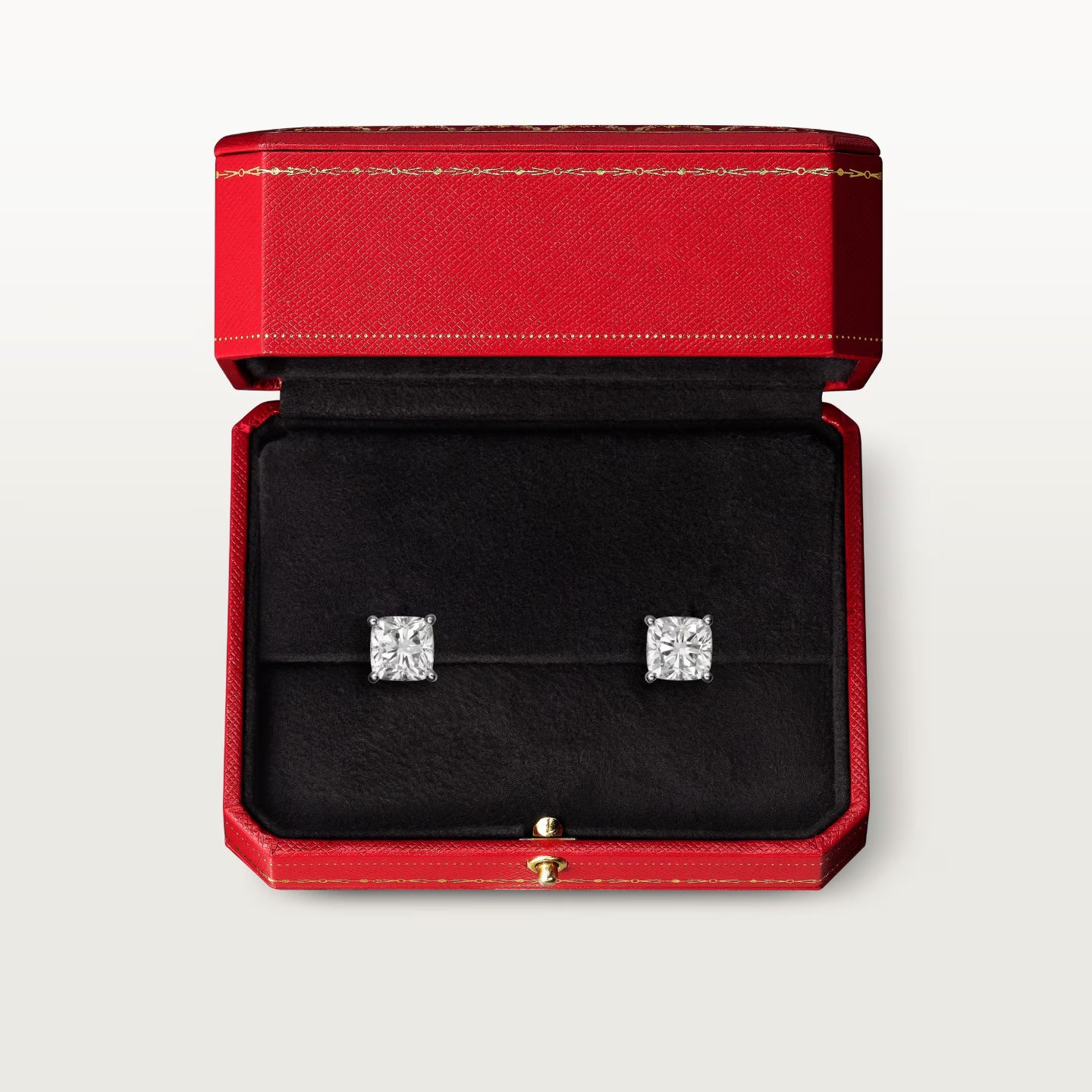 Puces d'oreilles 1895, 2 diamants taille coussin