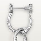 Boucles d'oreilles Juste un Clou, double, semi-pavées