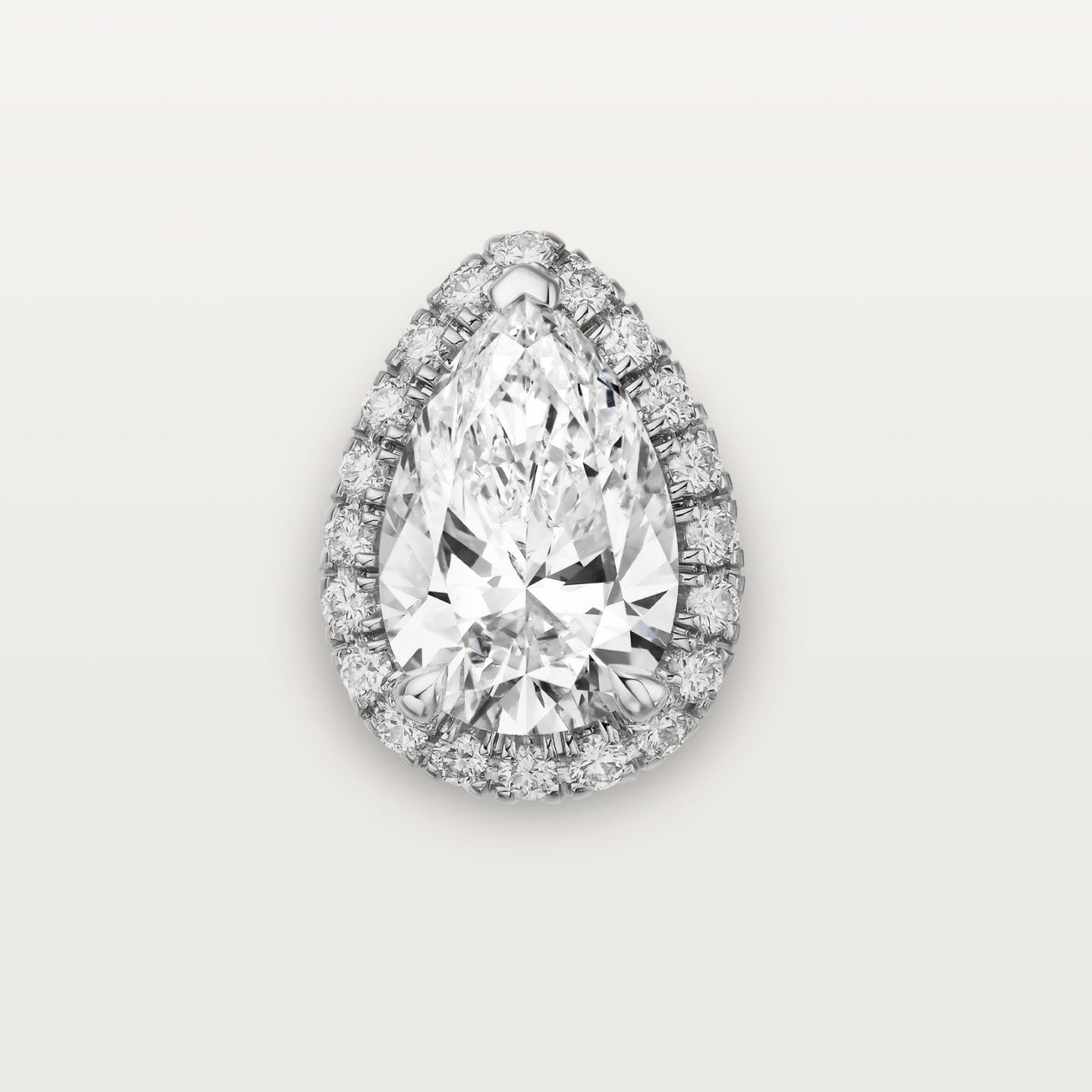 Puces d'oreilles Cartier Destinée, 2 diamants taille poire, pavées