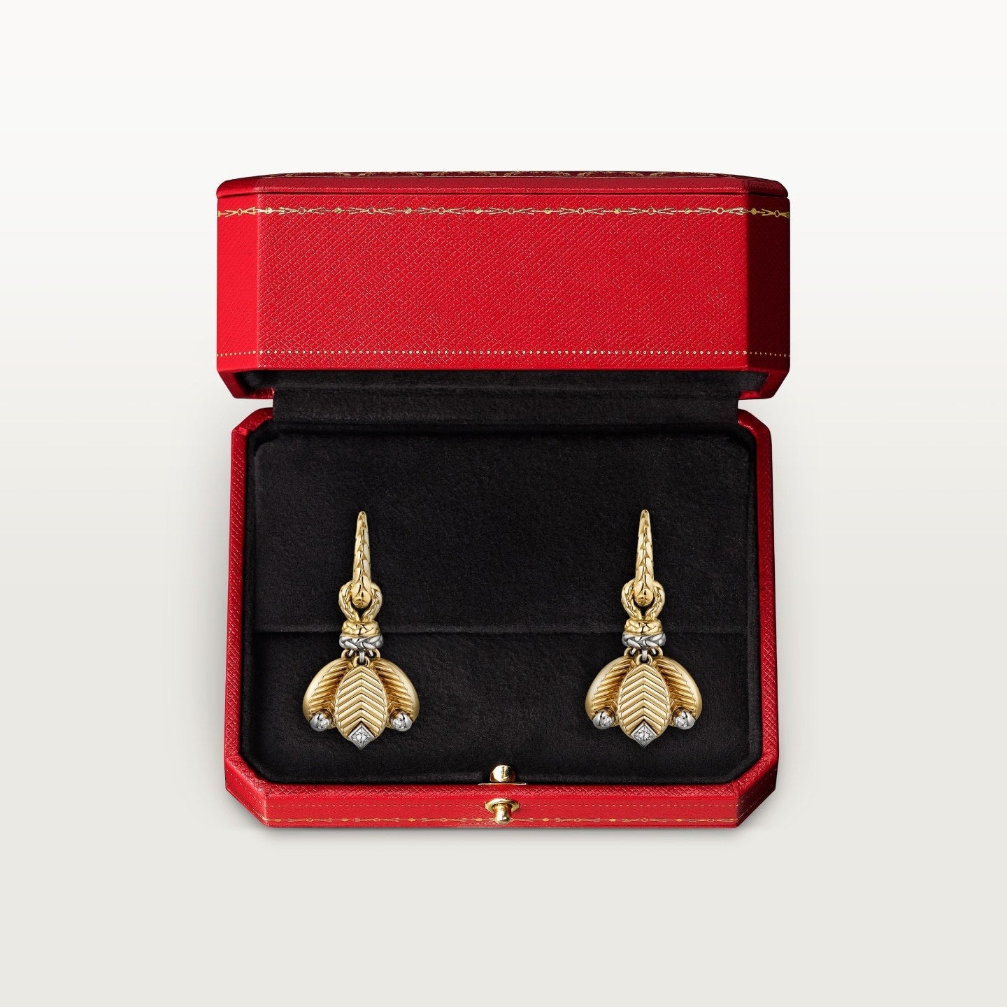 Boucles d'oreilles Grain de Café, diamants