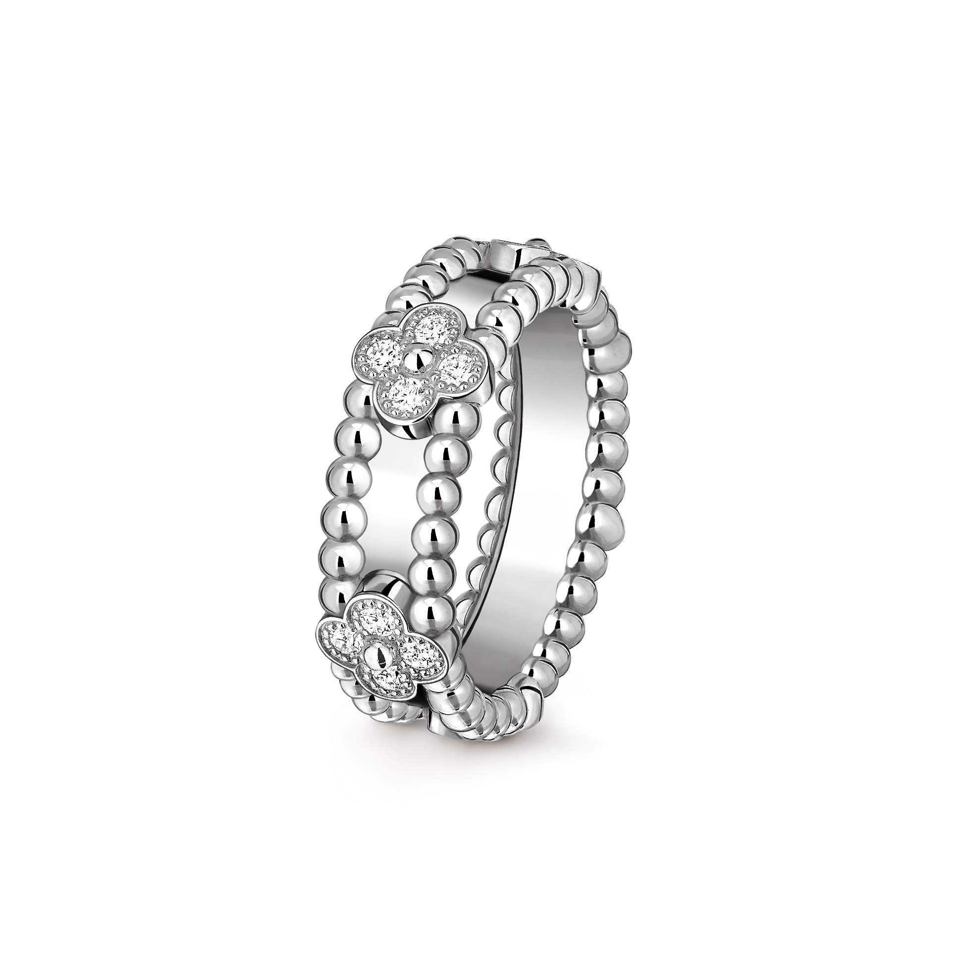 Bague Perlée sweet trèfles