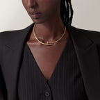 Collier torque Juste un Clou, petit modèle, diamants serti inversé