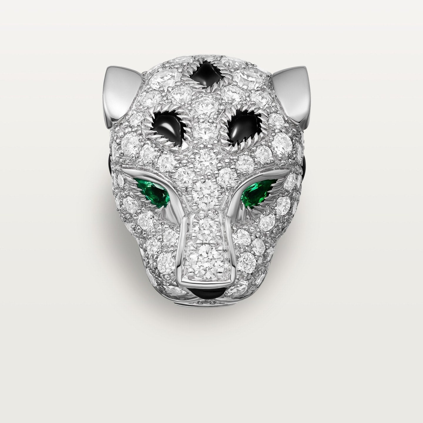 Puces d'oreilles Panthère de Cartier, pavées