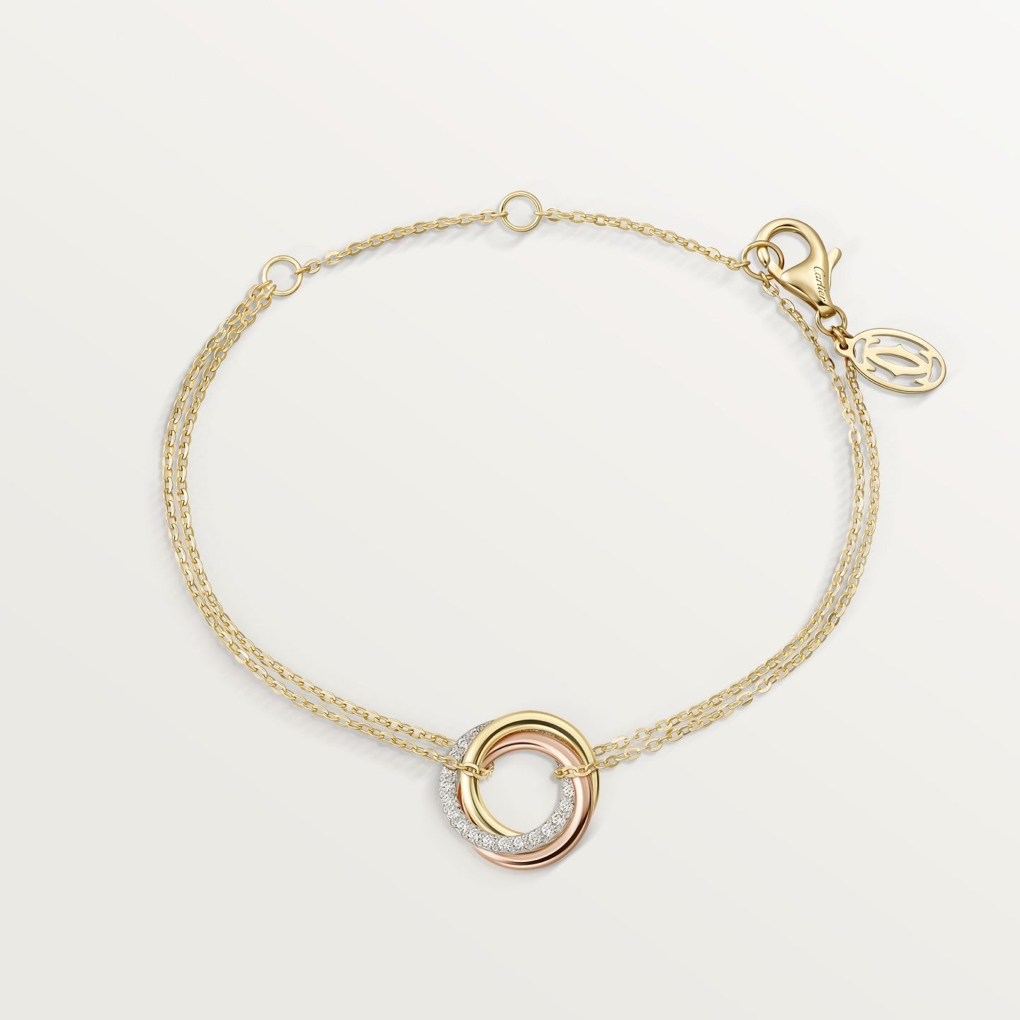 Bracelet Trinity, sur chaîne, diamants