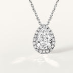 Pendentif Cartier Destinée, diamant taille poire, pavé