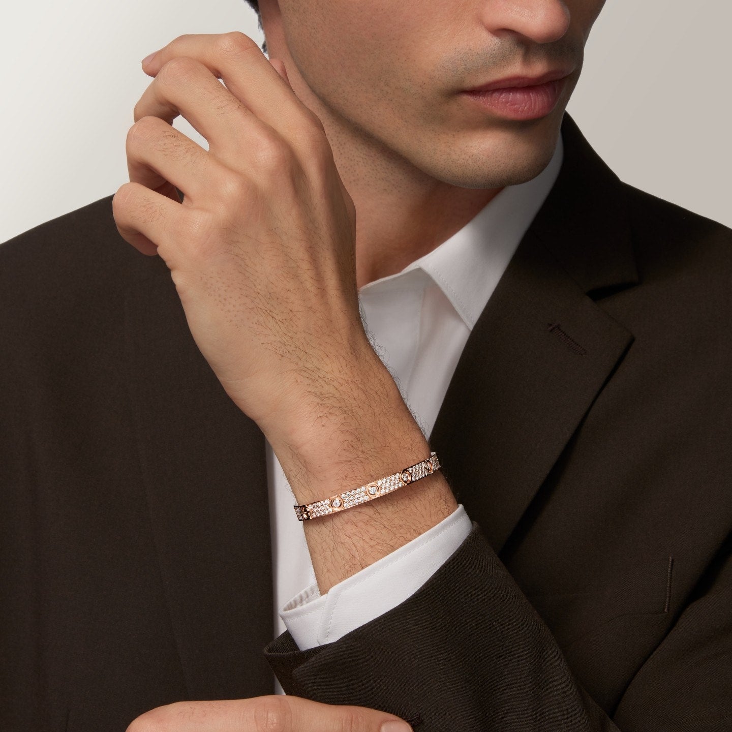 Bracelet LOVE, modèle classique, pavé, 10 diamants