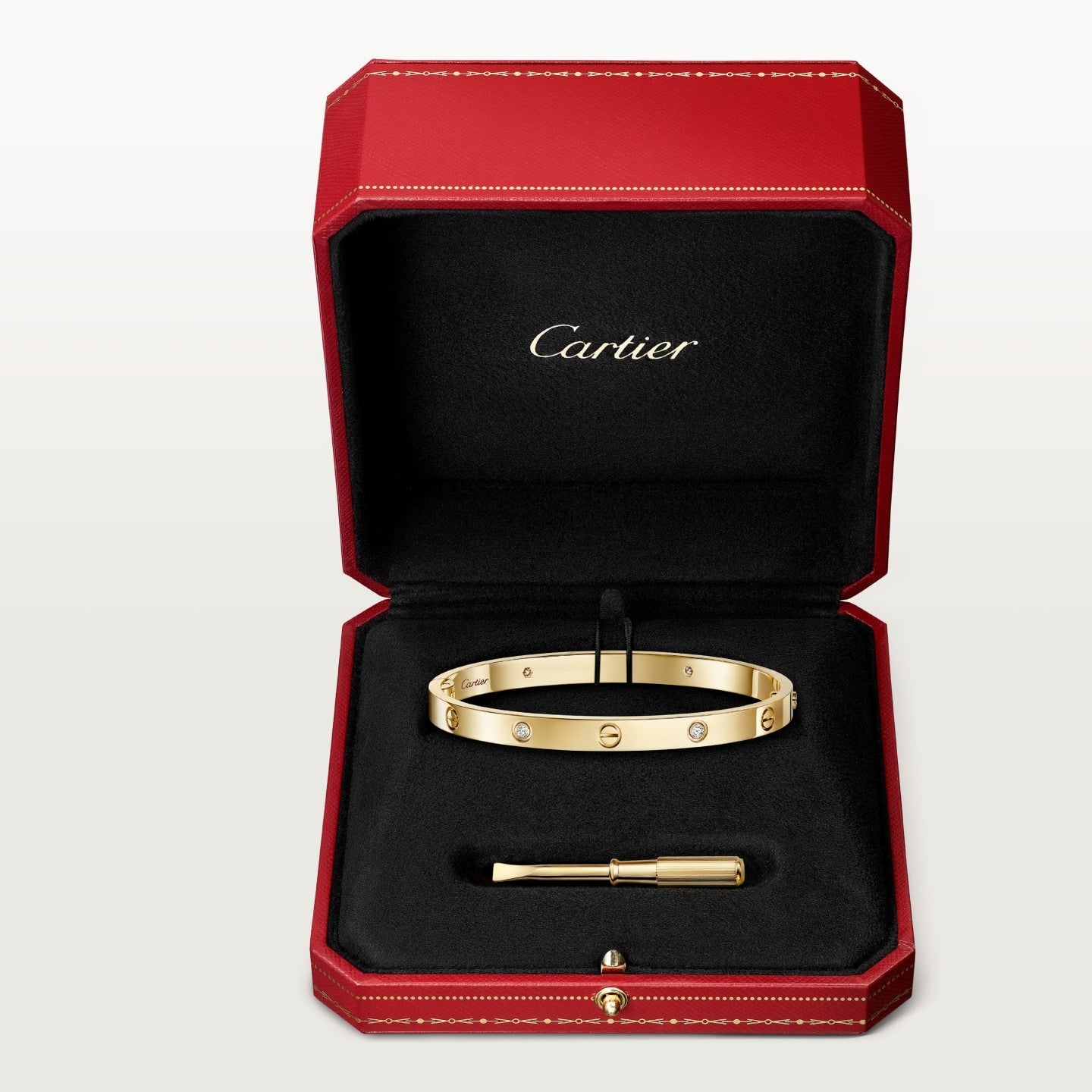 Bracelet LOVE, moyen modèle, 4 diamants