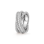 Bague duo Perlée diamants