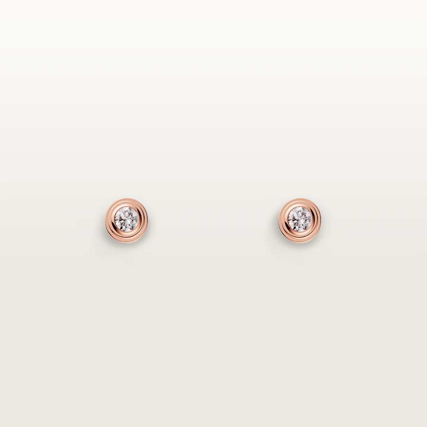 Puces d'oreilles Cartier d'Amour, 2 diamants taille brillant, mini modèle