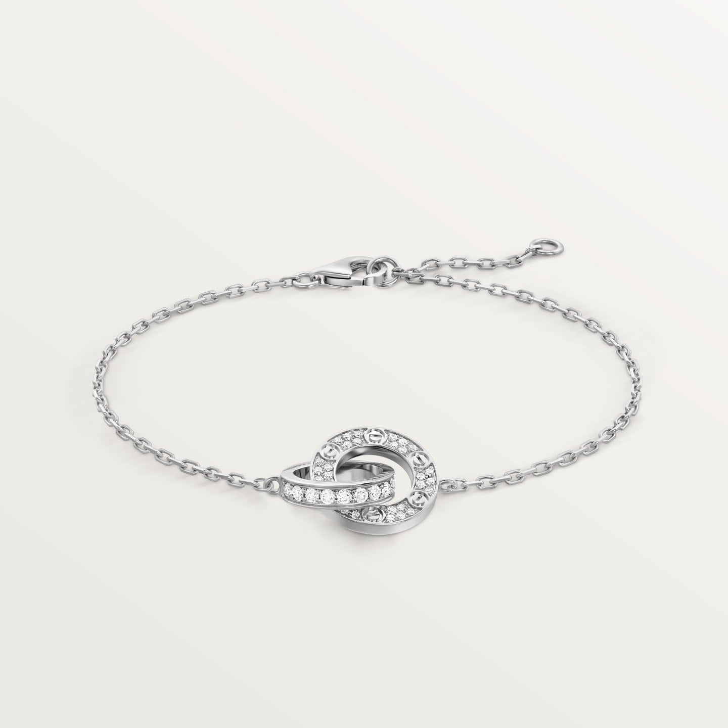 Bracelet LOVE, sur chaîne, pavé