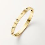 Bracelet LOVE, modèle classique, finition brossée, 4 diamants