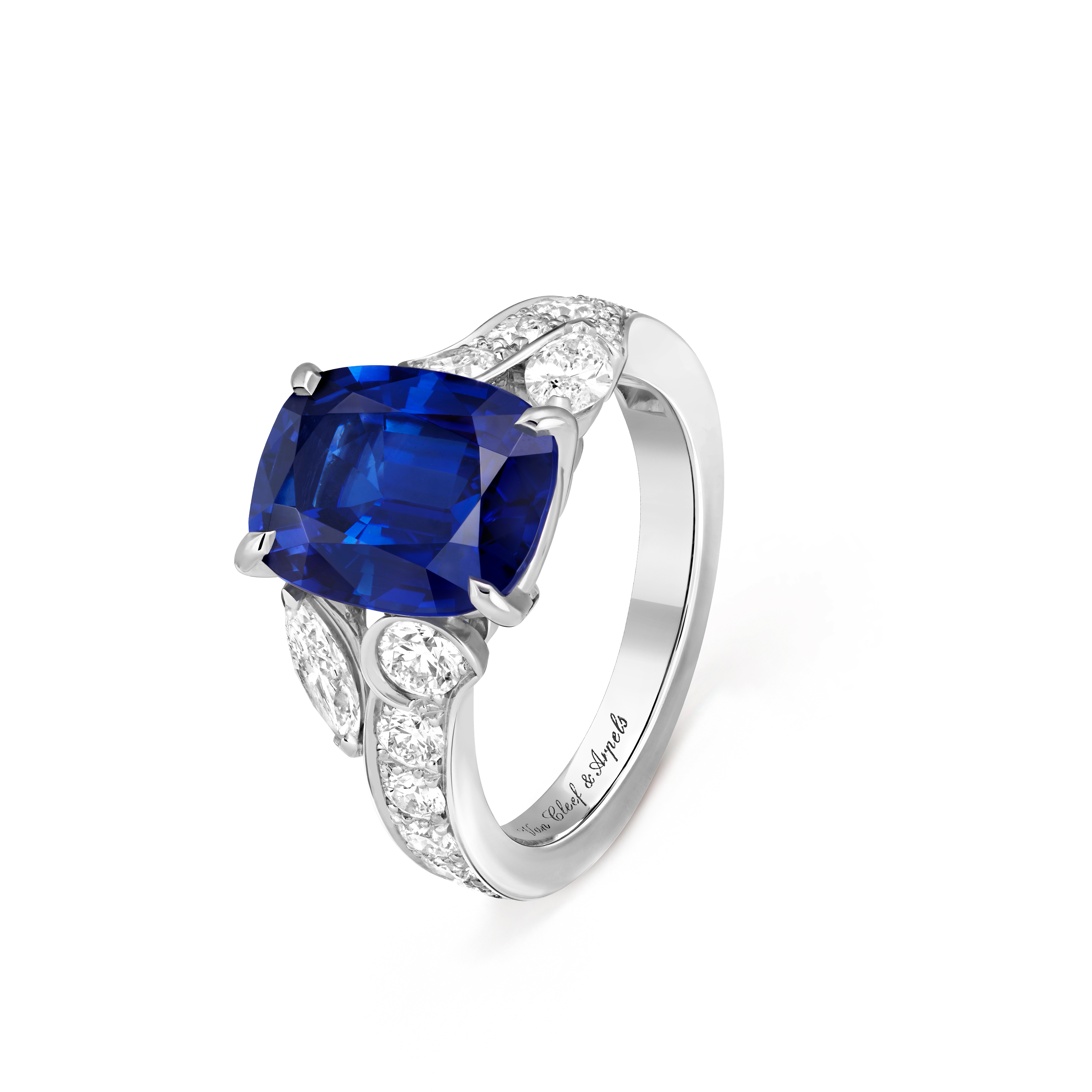 Solitaire Jasmin Saphir 4,46 cts