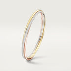 Bracelet Trinity, petit modèle, semi-pavé