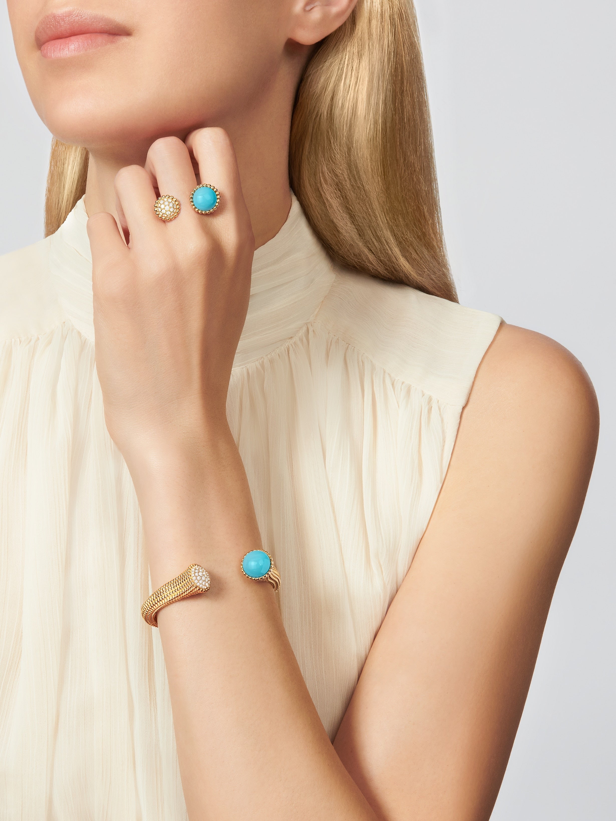Bague Entre les Doigts Perlée couleurs