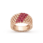Bague Perlée couleurs, 5 rangs