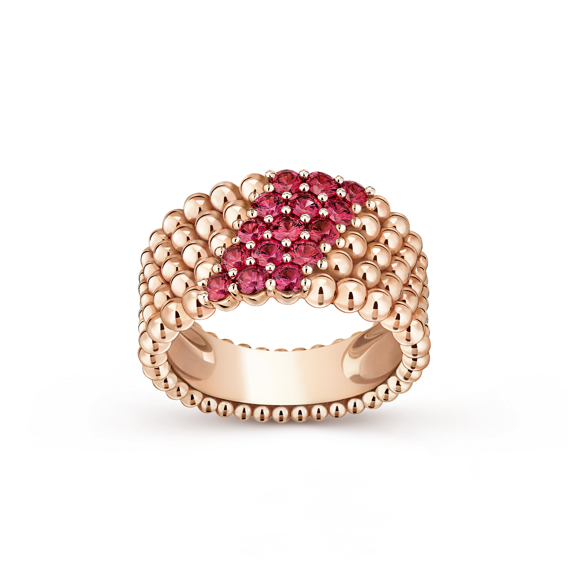 Bague Perlée couleurs, 5 rangs
