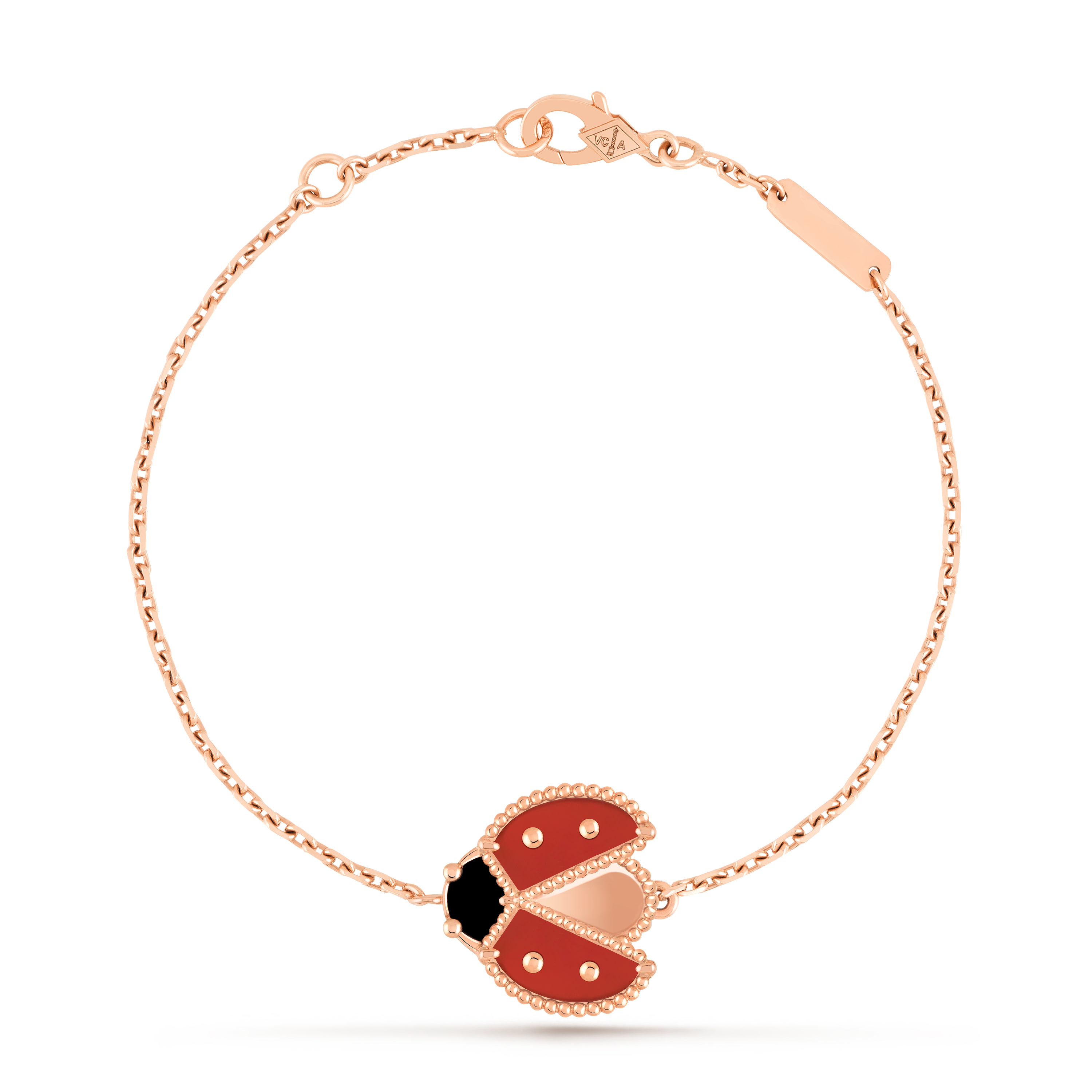 Bracelet Lucky Spring, coccinelle ailes ouvertes