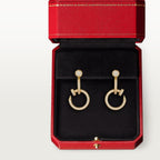 Boucles d'oreilles Juste un Clou, double, semi-pavées