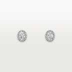 Puces d'oreilles Cartier Destinée, 2 diamants taille ovale, pavées