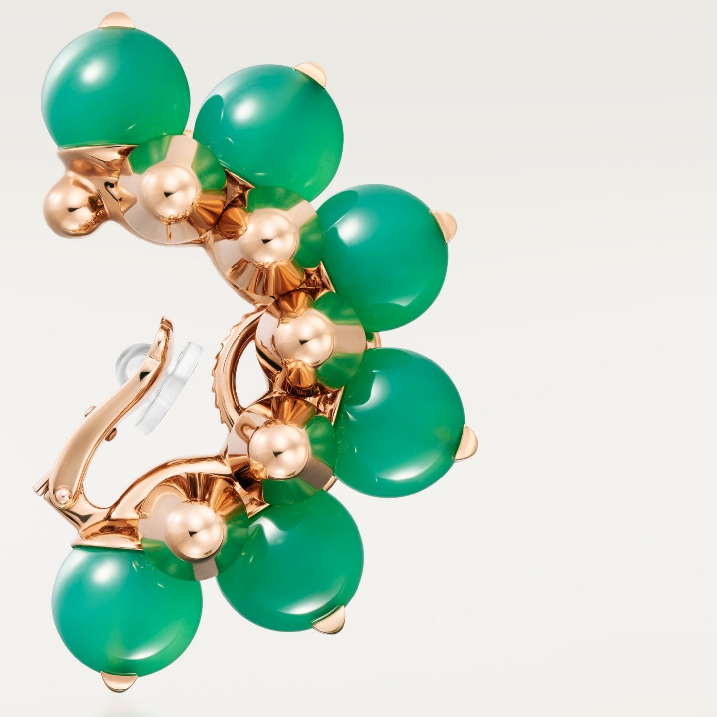 Mono boucle d'oreille Clash de Cartier, chrysoprase, modèle extra-large