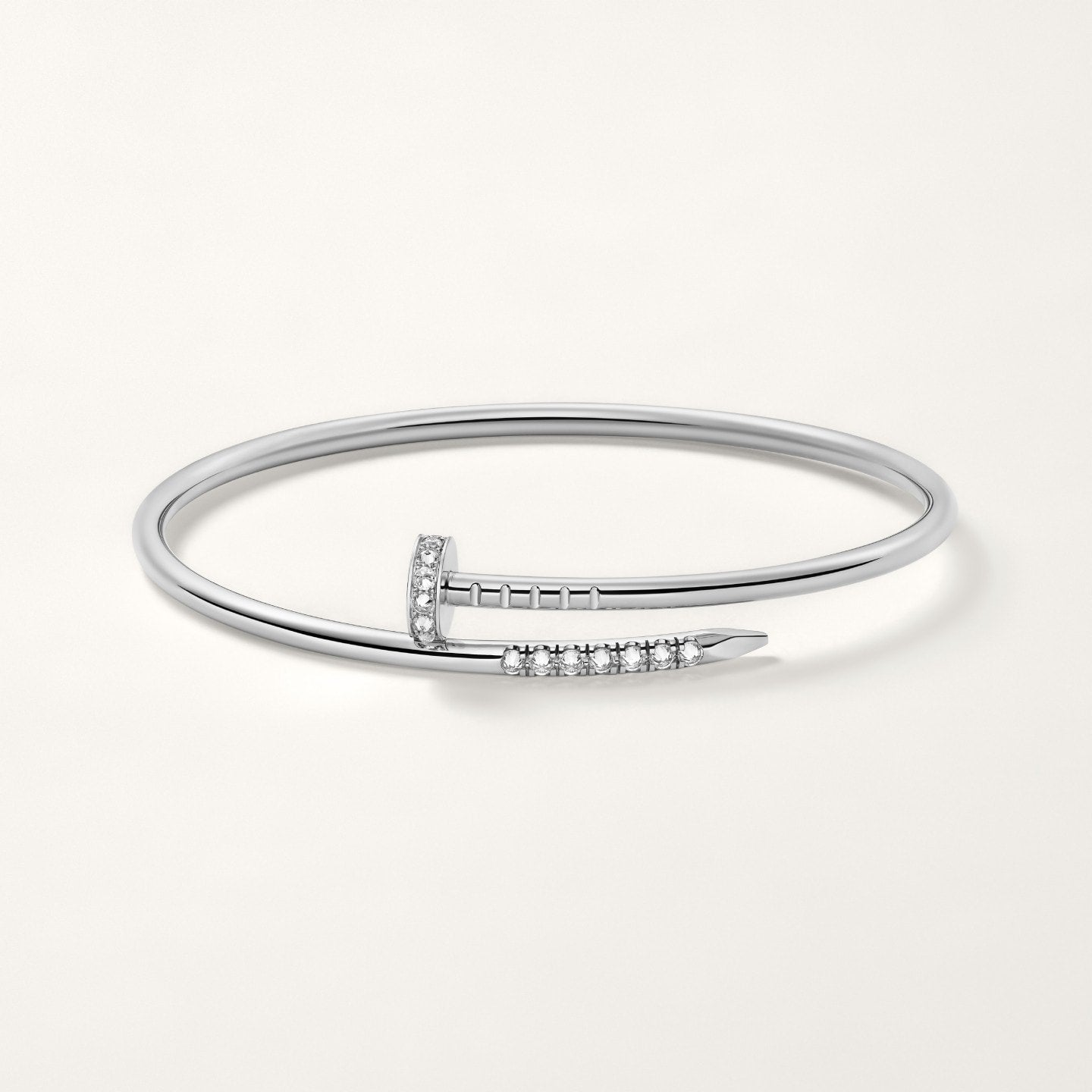 Bracelet Juste un Clou, petit modèle, diamants serti inversé