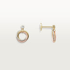 Boucles d'oreilles Trinity, diamants taille brillant