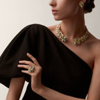 Collier Grain de Café, semi-pavé