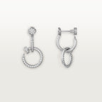 Boucles d'oreilles Juste un Clou, double, semi-pavées