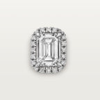 Puces d'oreilles Cartier Destinée, 2 diamants taille émeraude, pavées
