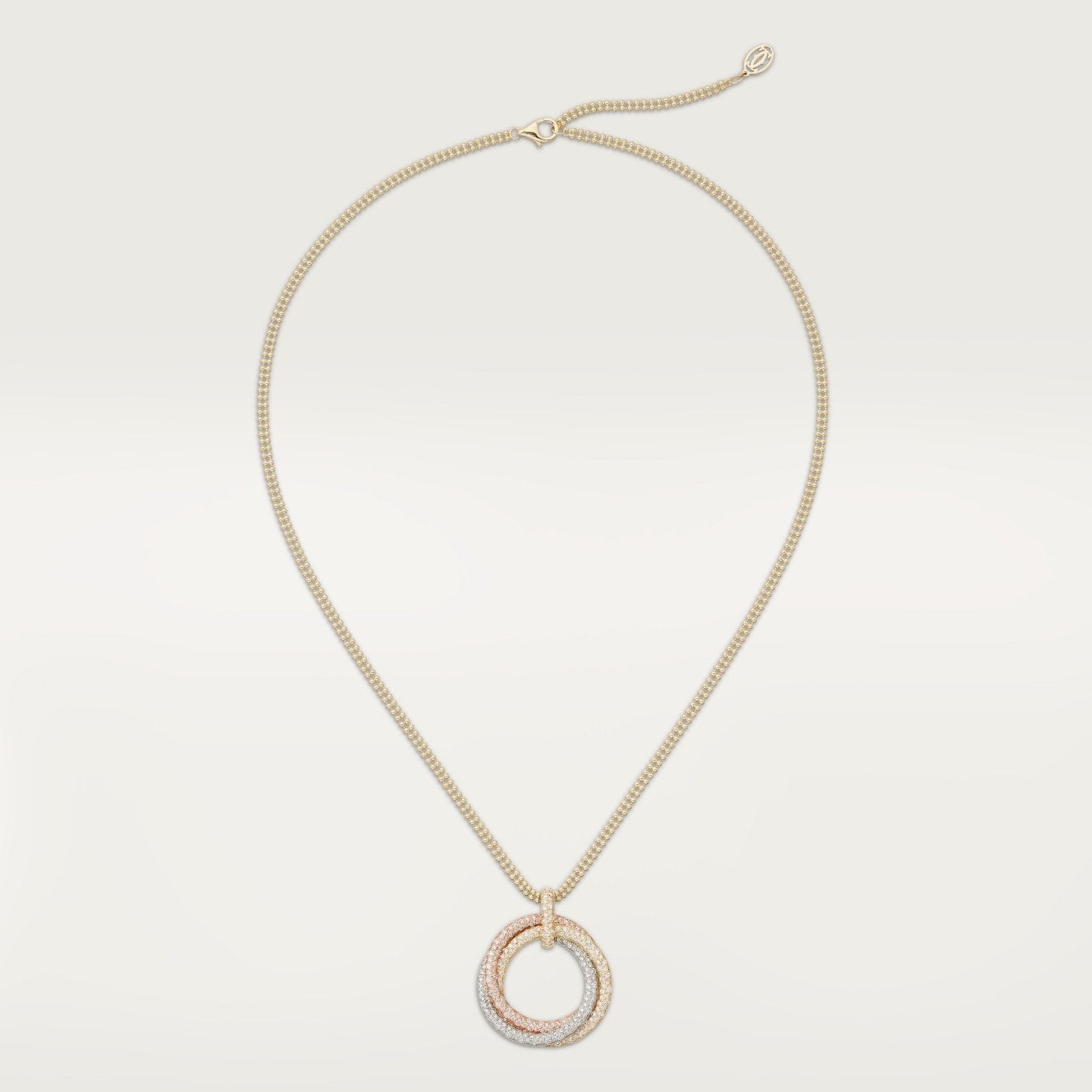 Pendentif Trinity, grand modèle, pavé