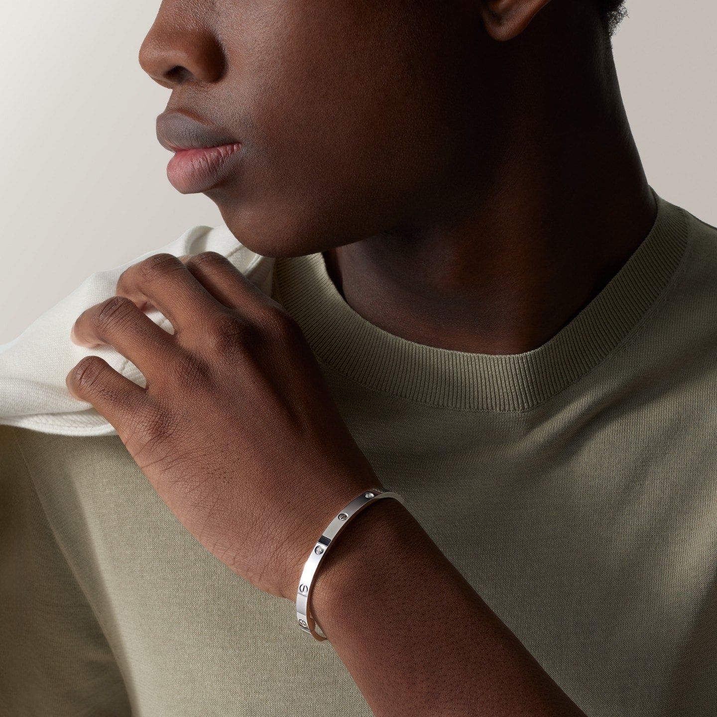 Bracelet LOVE, moyen modèle, 4 diamants