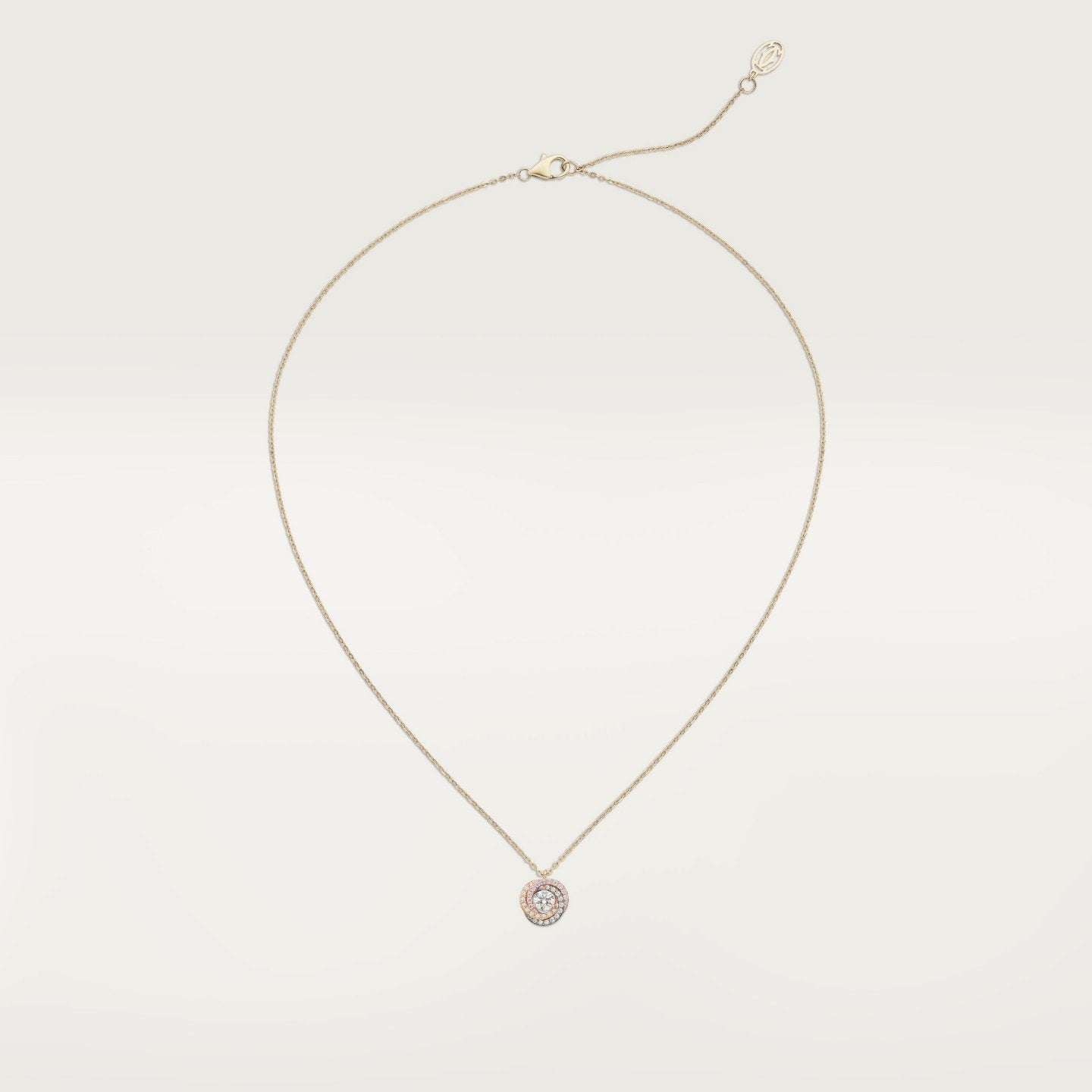 Pendentif Trinity, diamant taille brillant, pavé