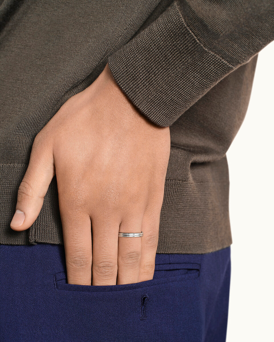 Alliance godron platine small