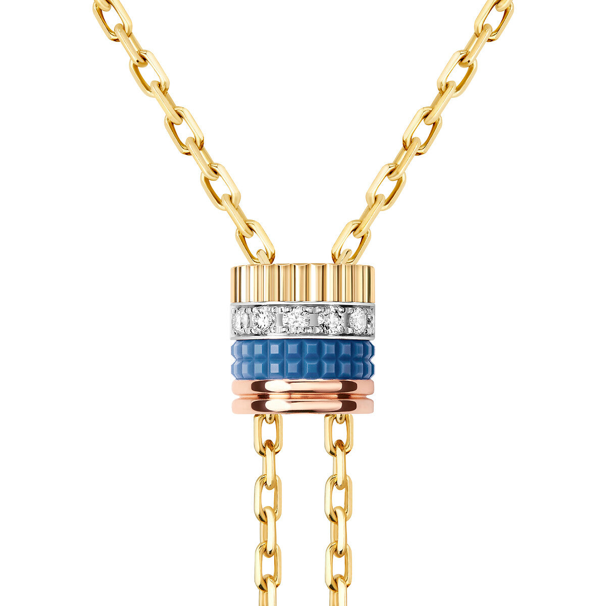 Collier cravate quatre blue edition, petit modèle