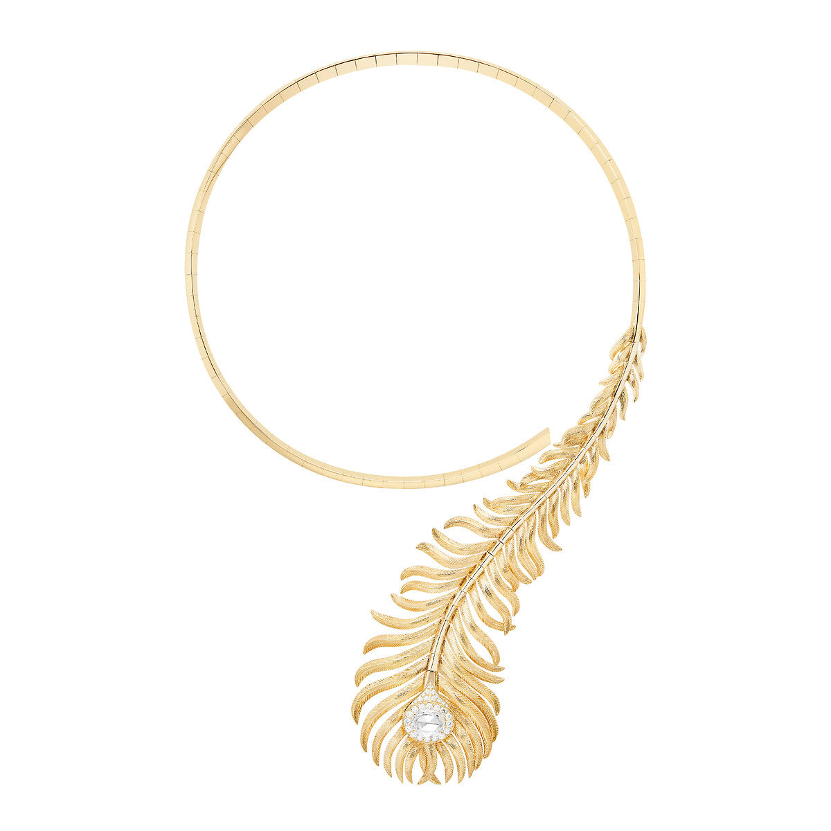 Collier plume de paon