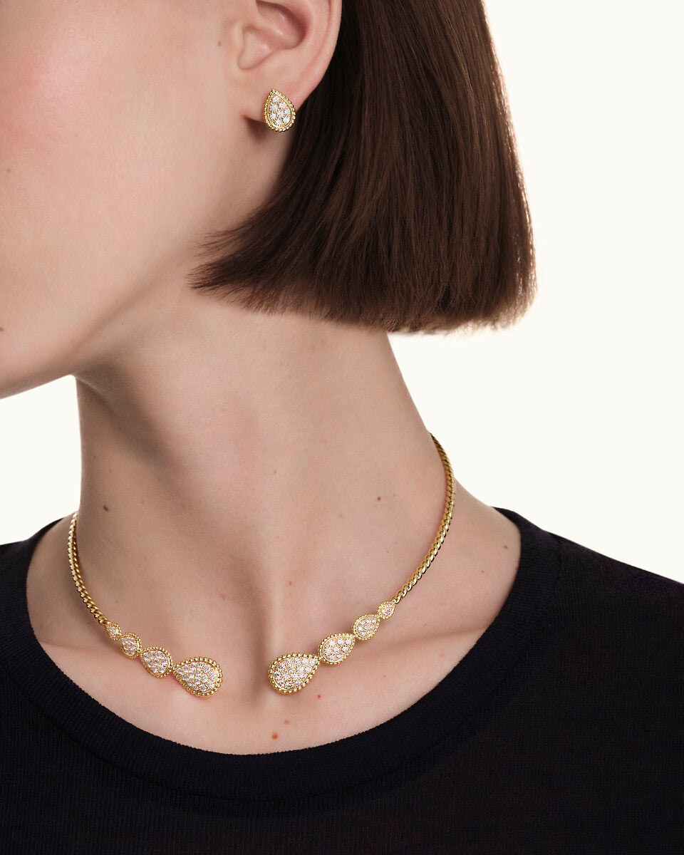 Collier court serpent bohème