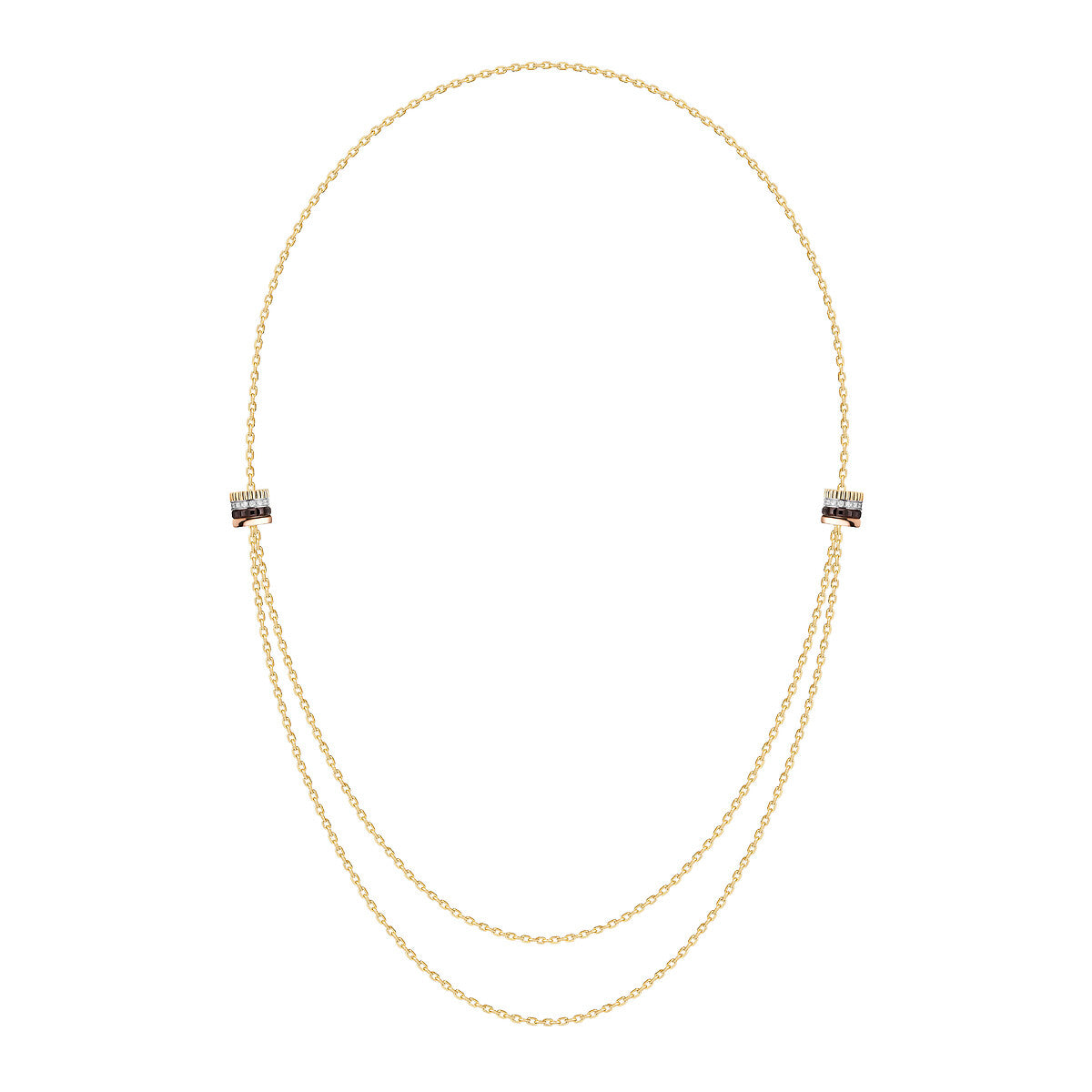 Collier quatre classique, 2 motifs