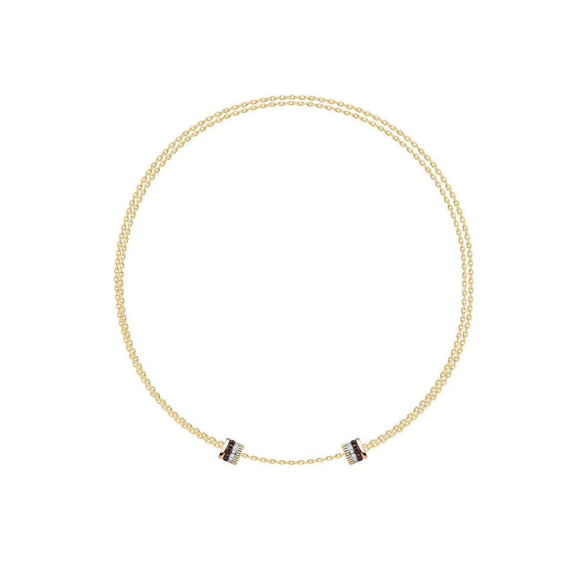 Collier quatre classique, 2 motifs