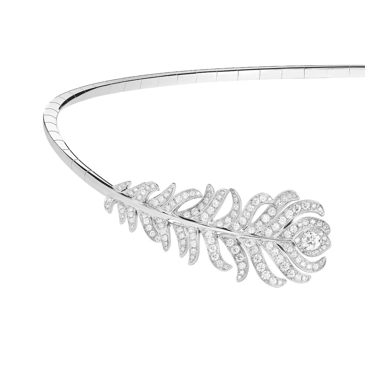 Collier plume de paon