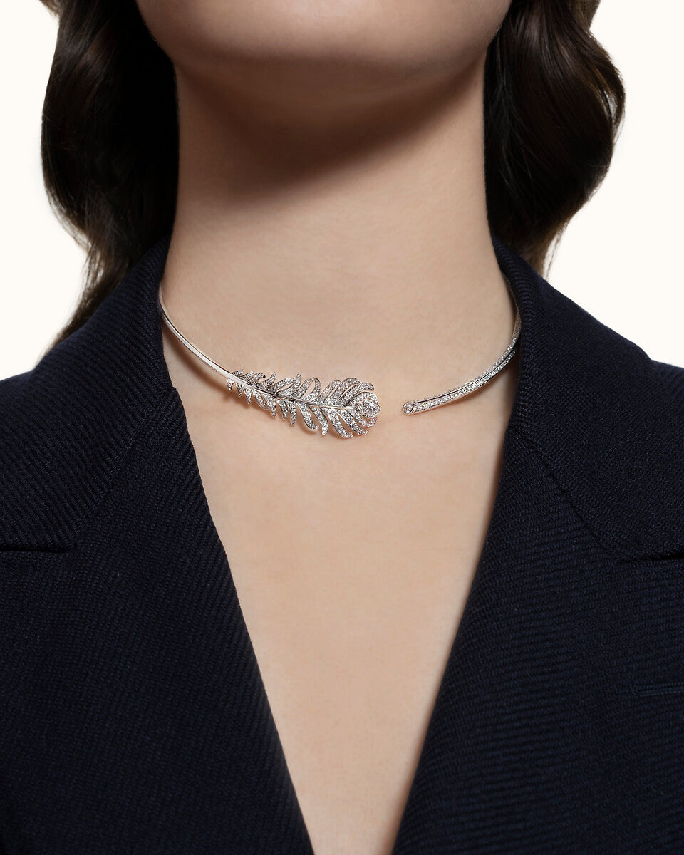 Collier plume de paon