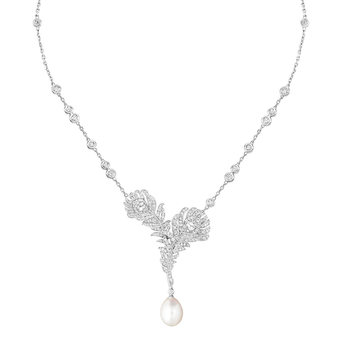 Collier plume de paon