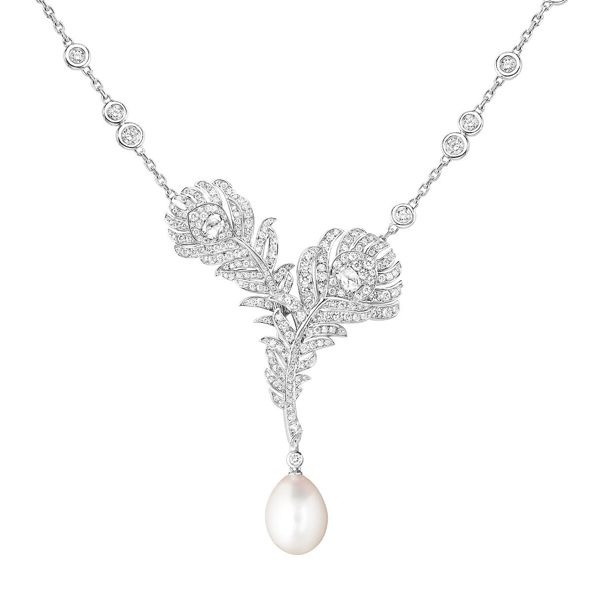 Collier plume de paon