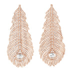 Pendants d'oreilles plume de paon