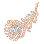 Clips d'oreilles plume de paon, petit modèle