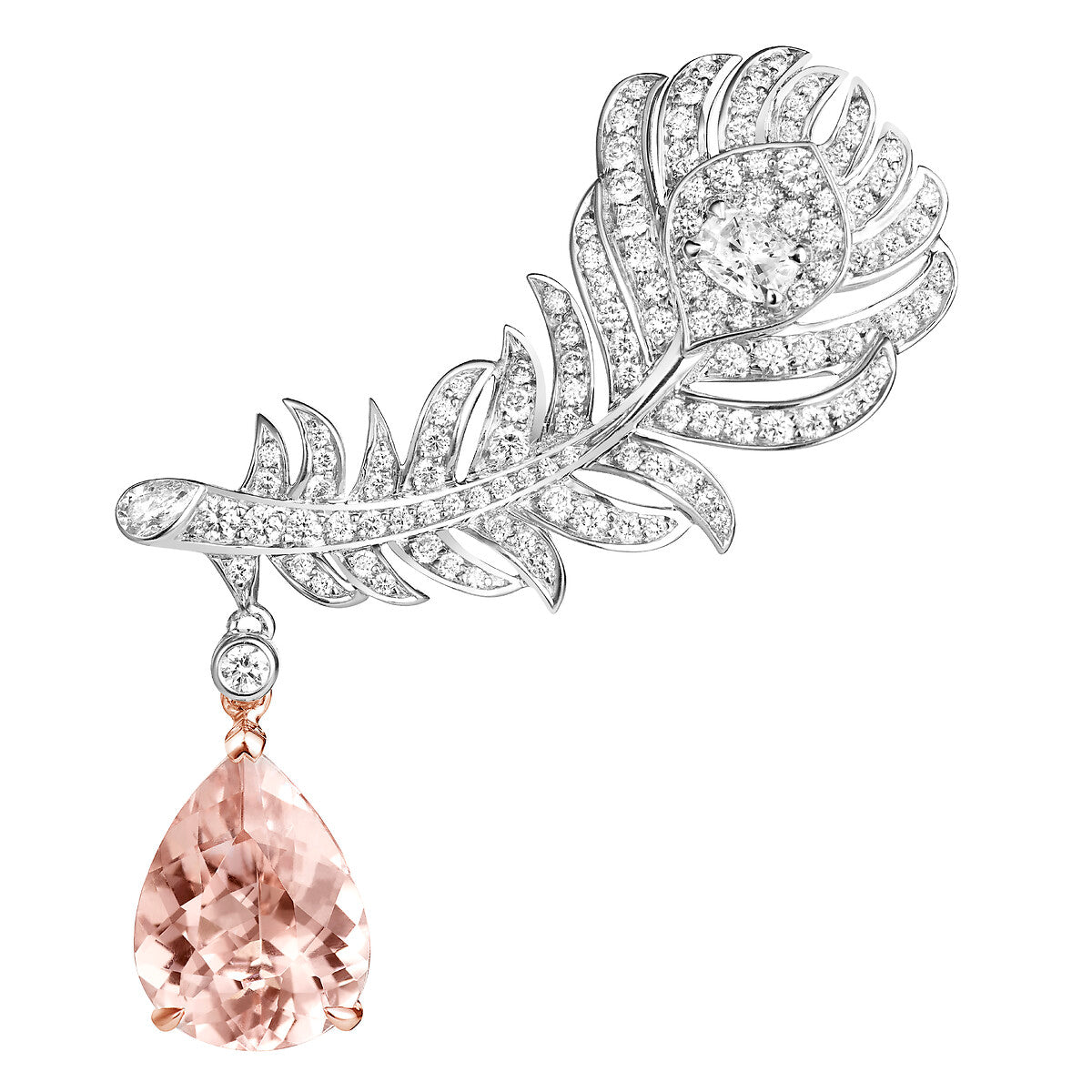 Clips d'oreilles plume de paon