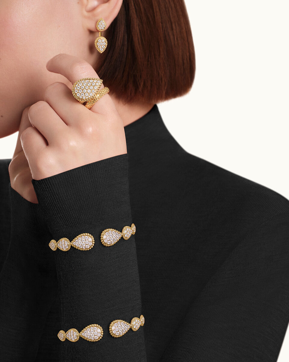 Puce d'oreille serpent bohème, motifs s et xs